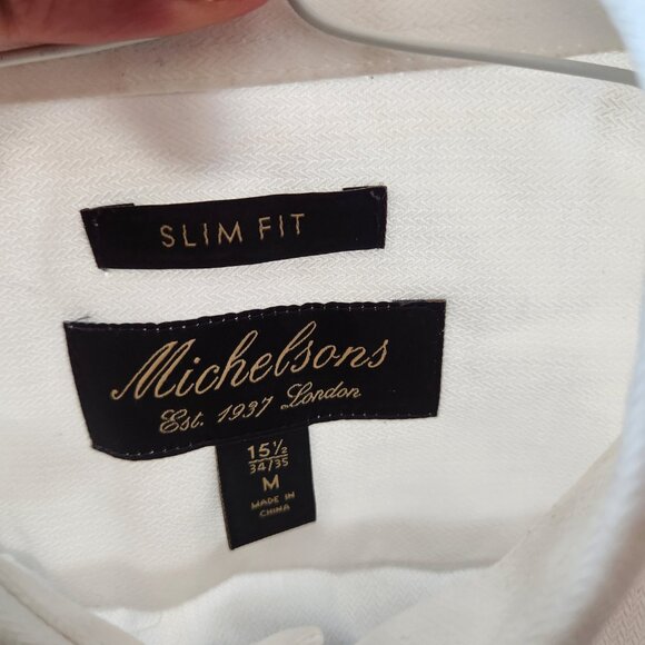 White Button Down Tuxedo Shirt - Picture 2 of 4